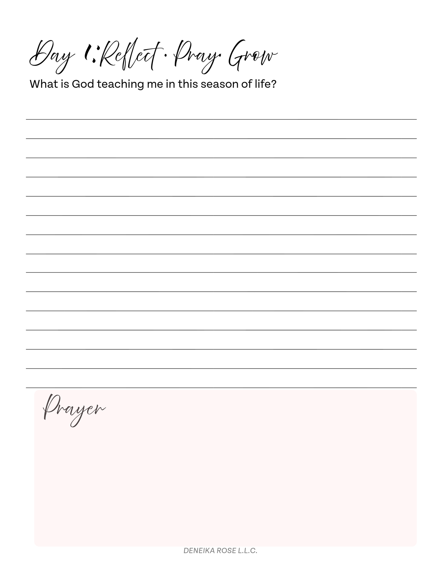 A Gentle 30-Day Faith Floral Journaling Digital Download