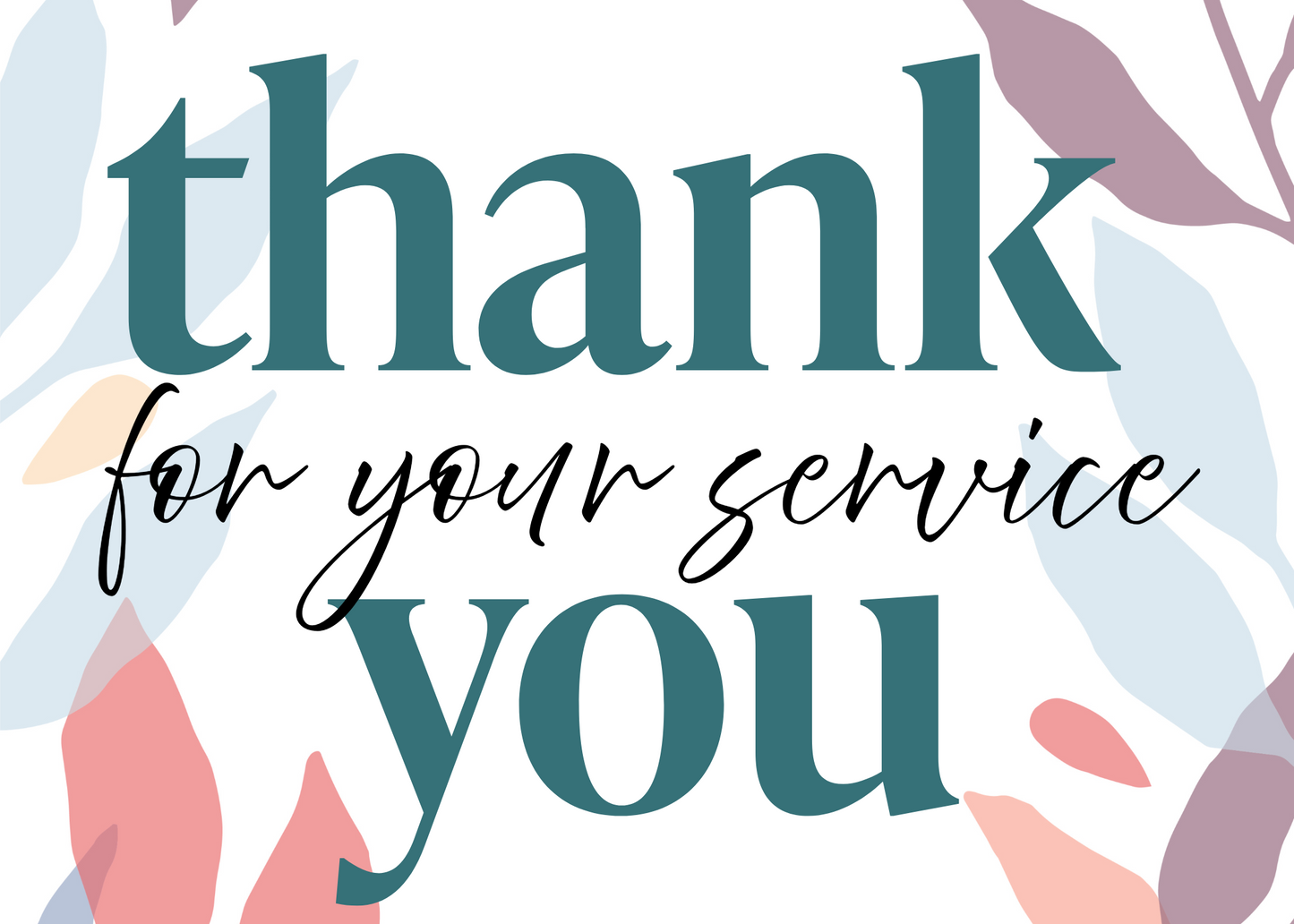 Thank You for Your Service Greeting Card