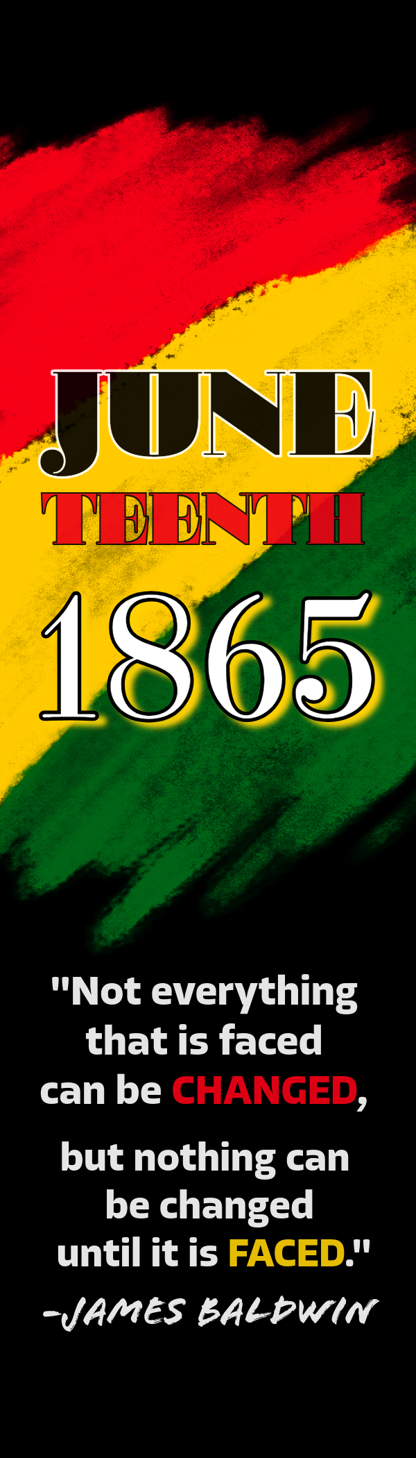 Juneteenth 1865 bookmark