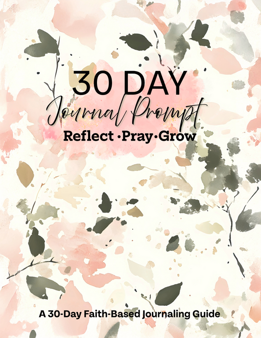 A Gentle 30-Day Faith Floral Journaling Digital Download