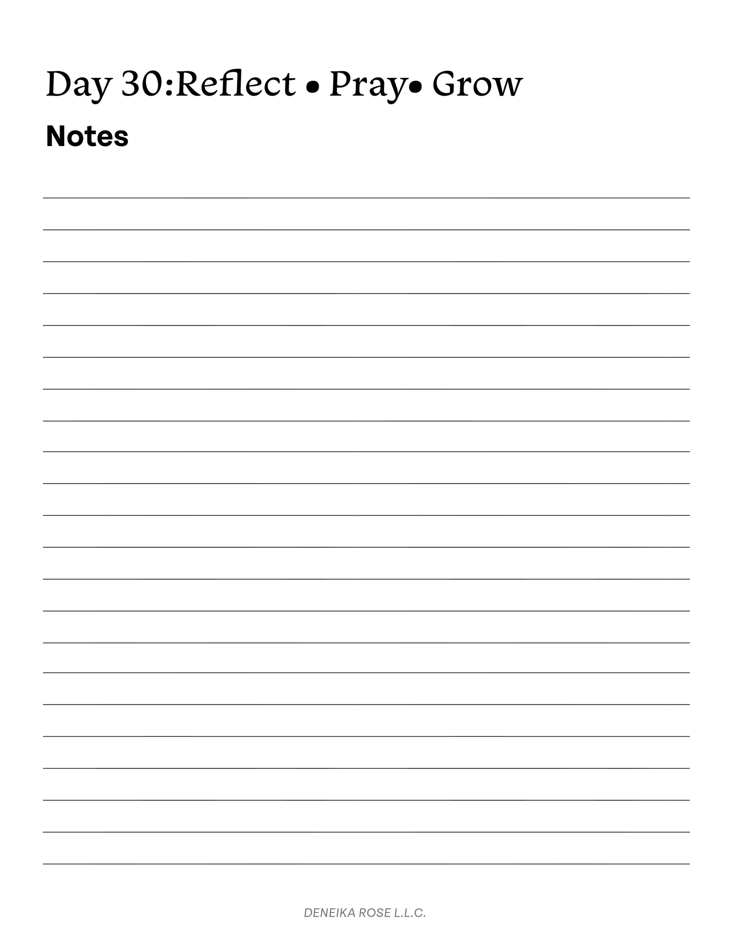 30-Day Faith Journaling Guide Brown Digital Download