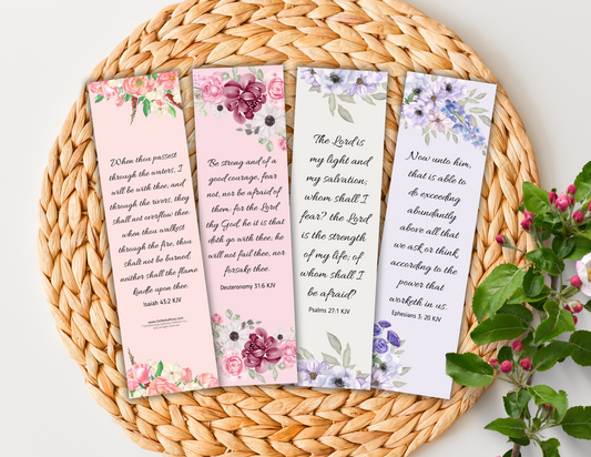 Floral Scripture Bookmark Bundle