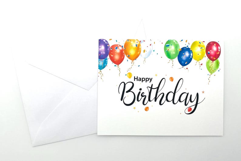 Happy Birthday with Balloons