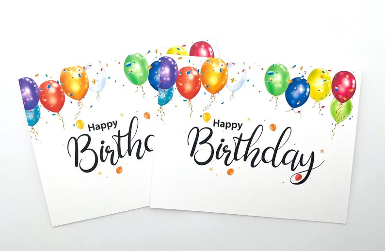 Happy Birthday with Balloons