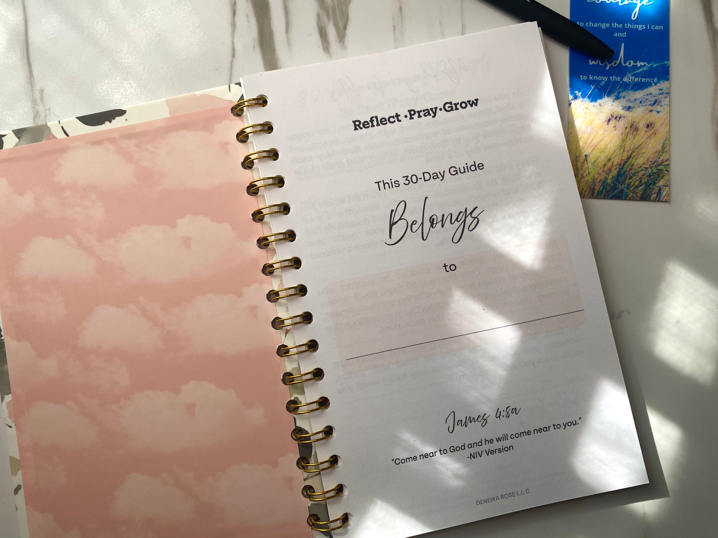 A Gentle 30-Day Faith Floral Journaling Guide Hardback