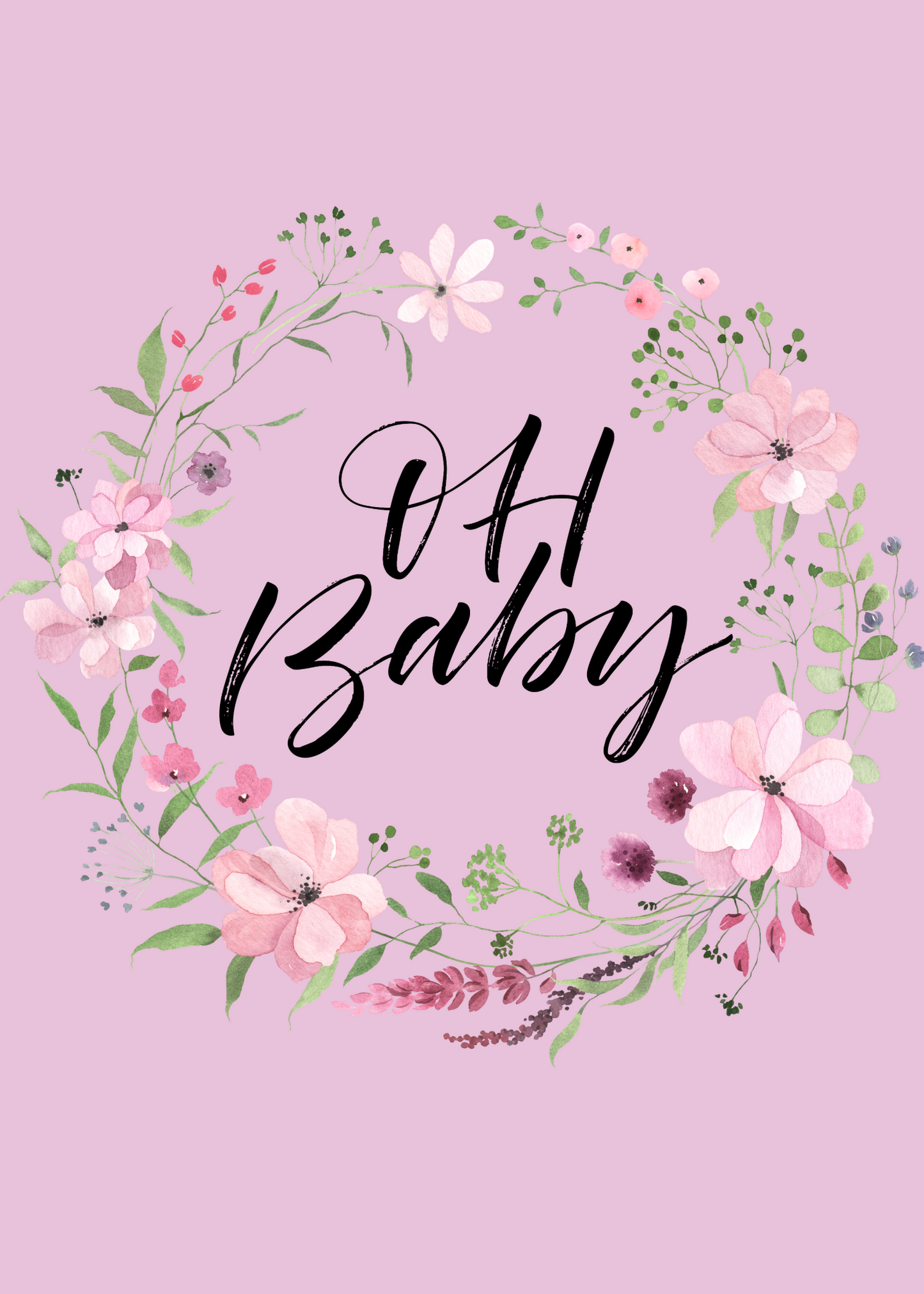 Oh Baby Pink Card