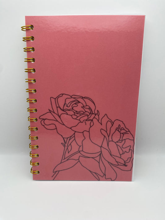 Rose Line Drawing Notebook