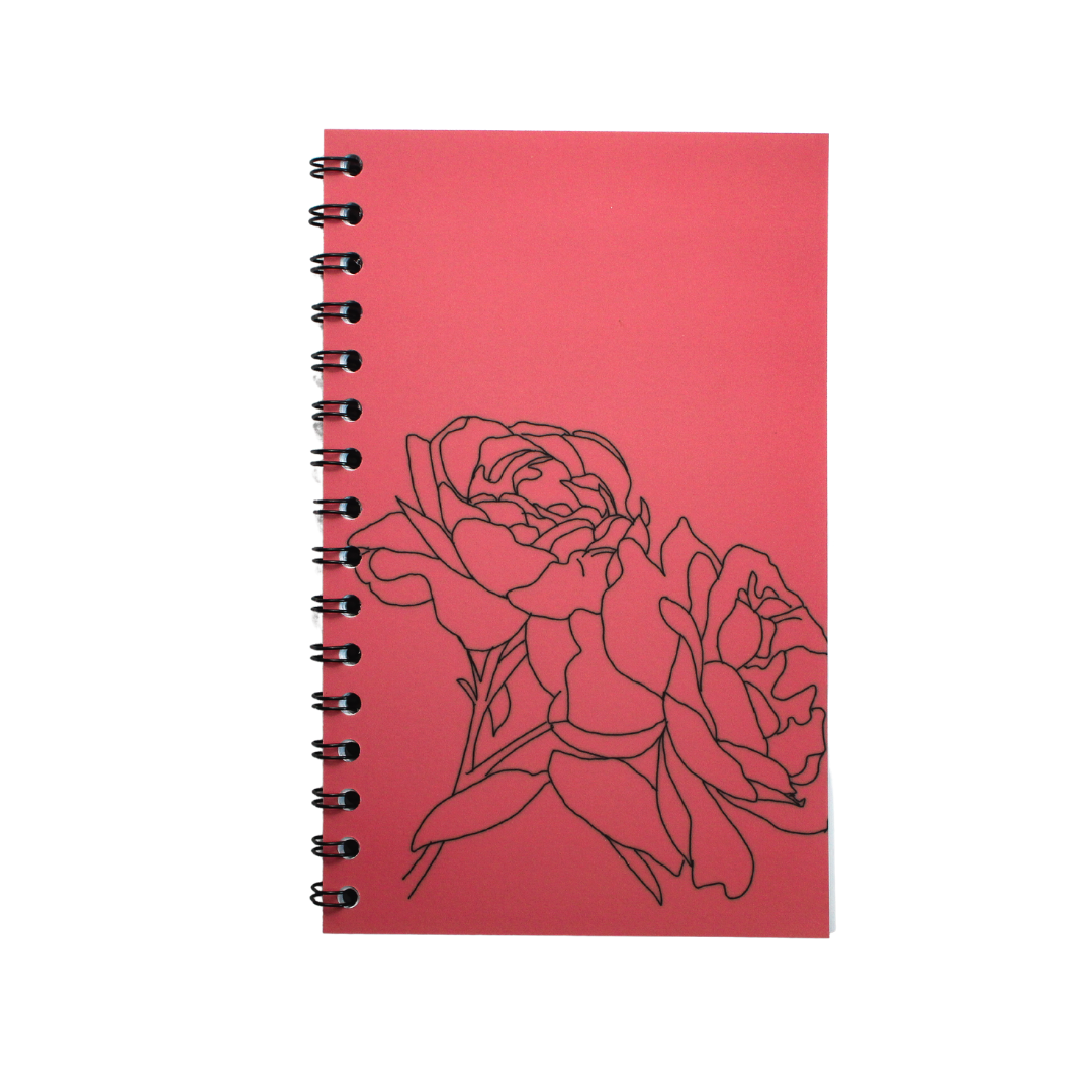 Rose Line Drawing Notebook