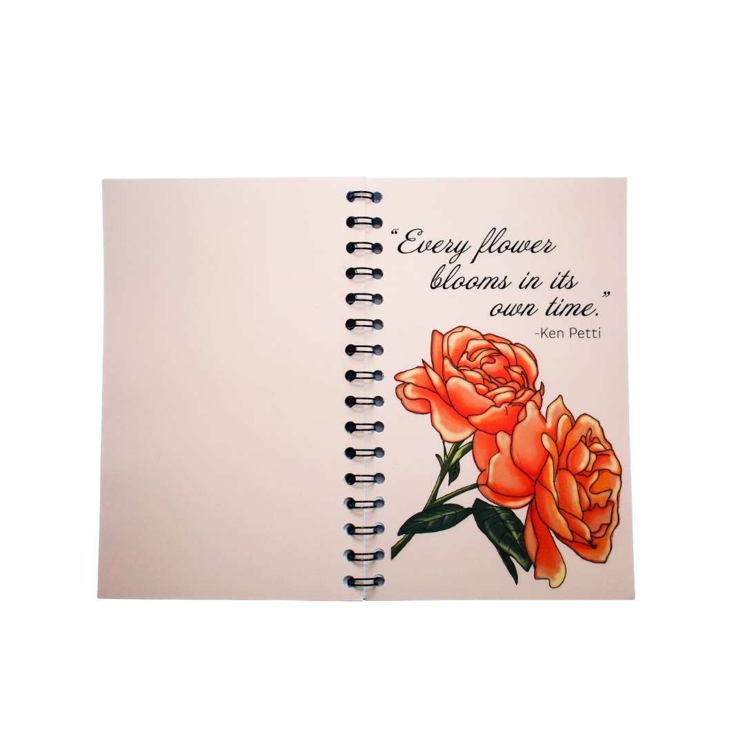 Rose Drawing Notebook